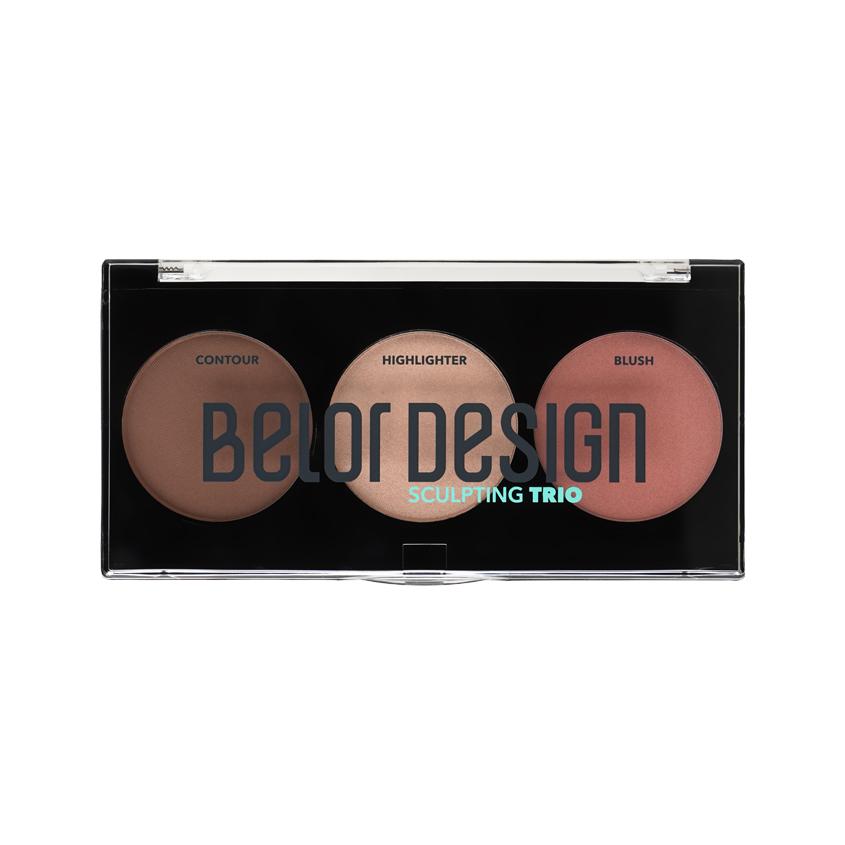 Набор для скульптурирования лица `BELORDESIGN` SCULPTING TRIО тон 2