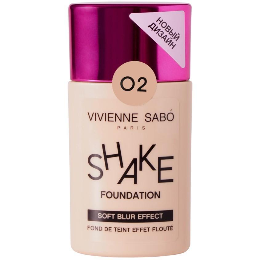 Крем тональный для лица `VIVIENNE SABO` SHAKE тон 02 с натуральным блюр эффектом