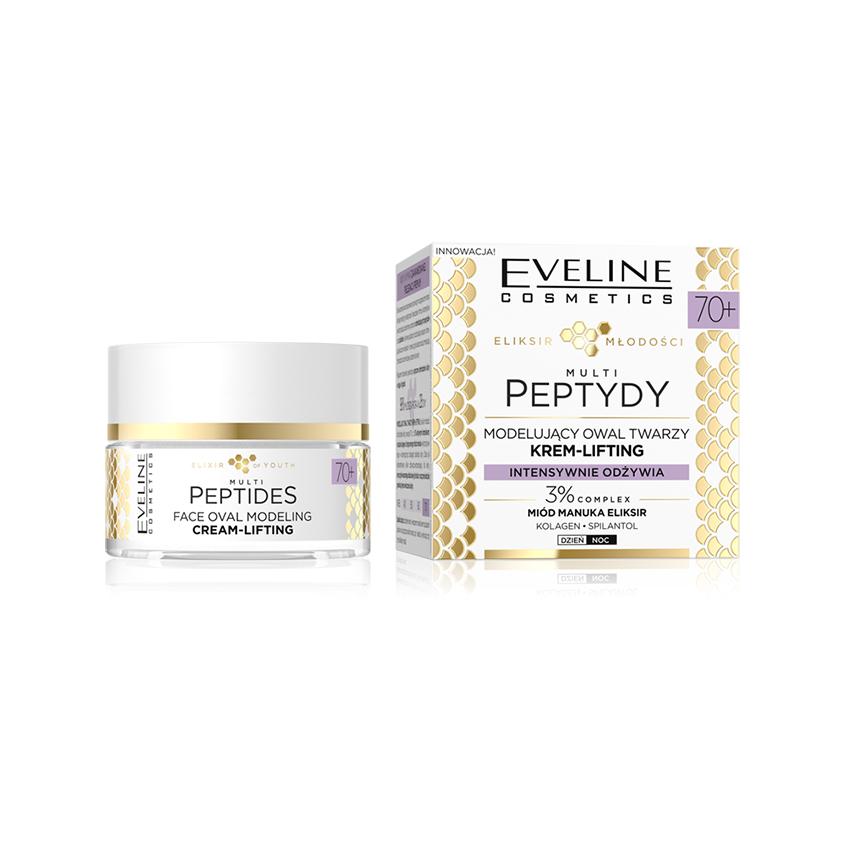 Крем для лица `EVELINE` ELIXIR OF YOUTH моделирующий овал лица с лифтинг эффектом 70+ 50 мл