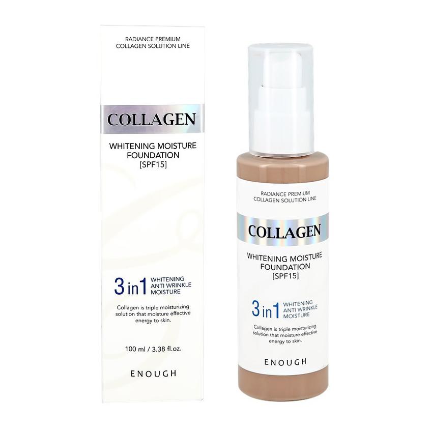 Основа тональная для лица `ENOUGH` COLLAGEN 3IN1 тон 21