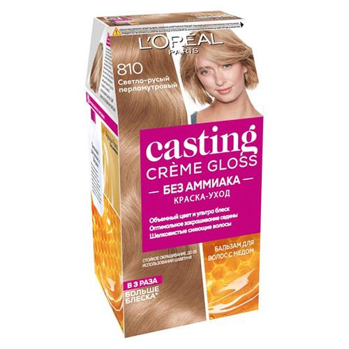 Крем-краска для волос `LOREAL` `CASTING` CREME GLOSS тон 810 (Перламутровый русый)