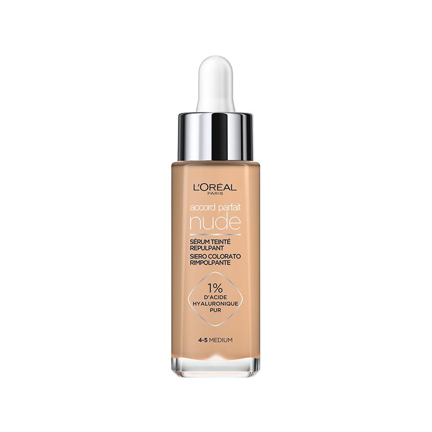 Крем тональный для лица `LOREAL` ALLIANCE PERFECT NUDE с гиалуроновой кислотой тон 4-5 medium