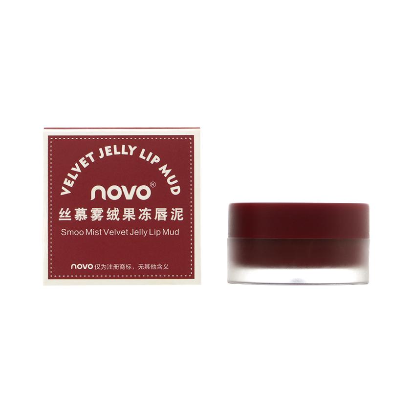 Помада для губ `NOVO` VELVET JELLY LIP MUD муссовая Тон 58