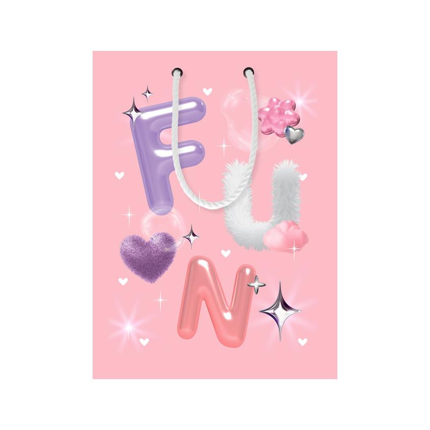 Сумка бумажная `FUN` MOOD в ассортименте (l)