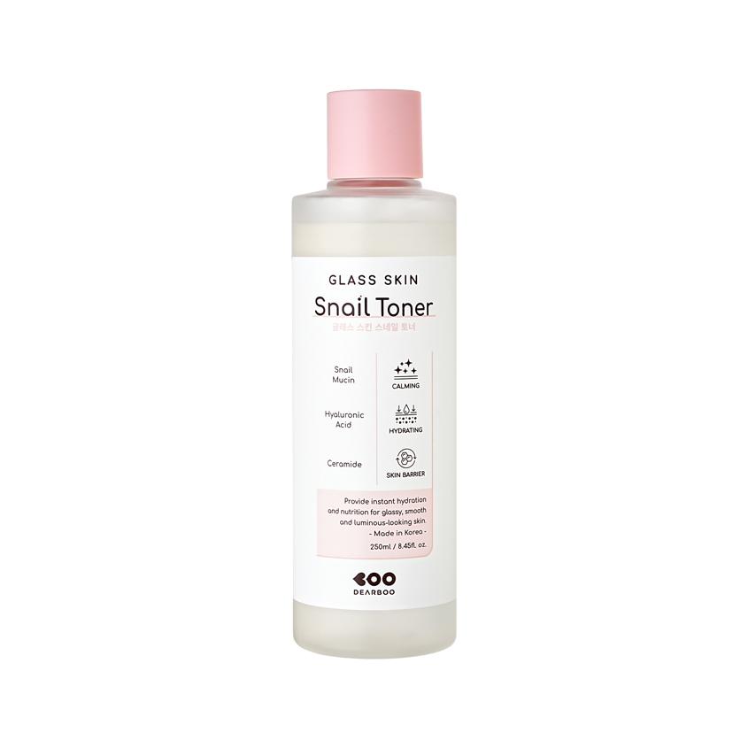 Тонер для лица `DEARBOO` GLASS SKIN с муцином улитки 250 мл
