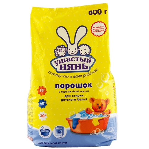 Порошок стиральный `УШАСТЫЙ НЯНЬ` детский 800 г