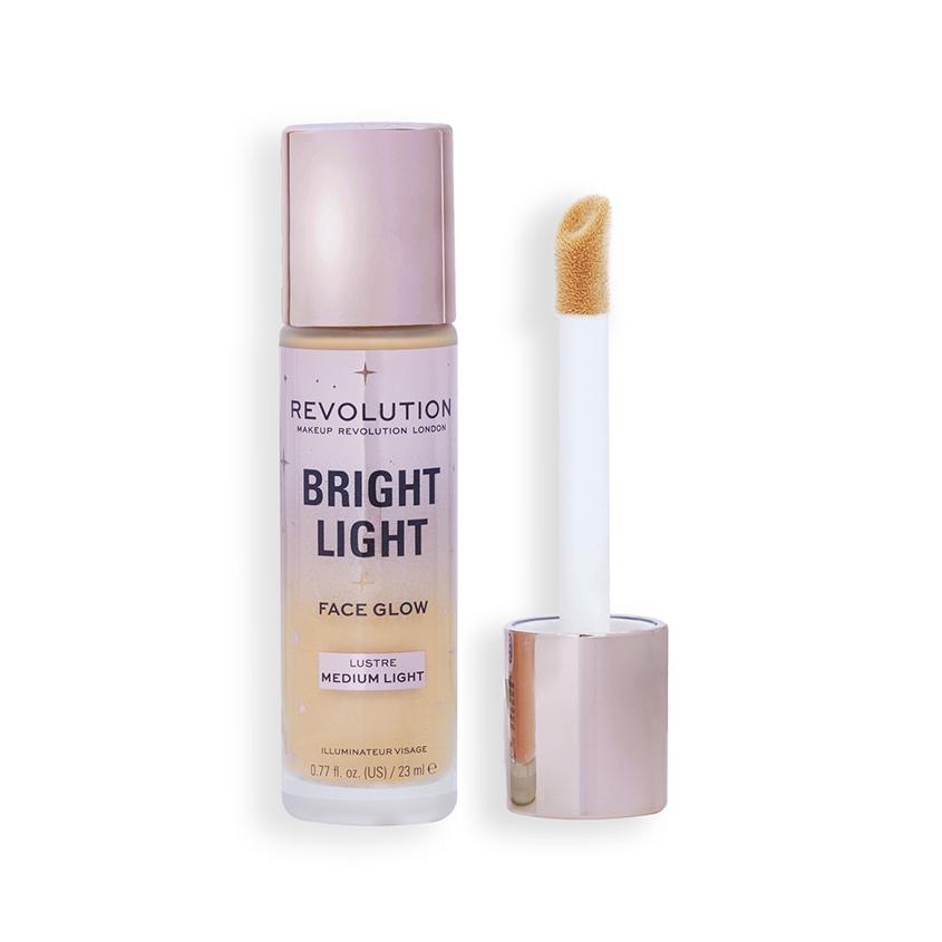 REVOLUTION | Основа тональная для лица `REVOLUTION` BRIGHT LIGHT 4-IN-1 с эффектом сияния тон Lustre Medium Light