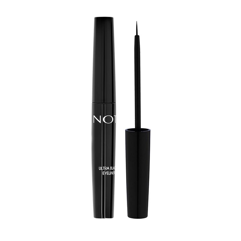 Подводка для глаз `NOTE` ULTRA BLACK EYELINER с тонкой кистью-аппликатором тон черный