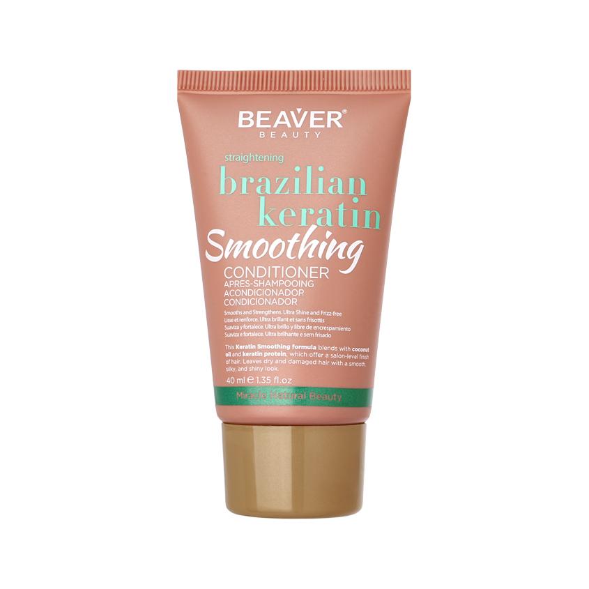Кондиционер для волос `BEAVER` BRAZILIAN KERATIN с кератином для эластичности волос 40 мл