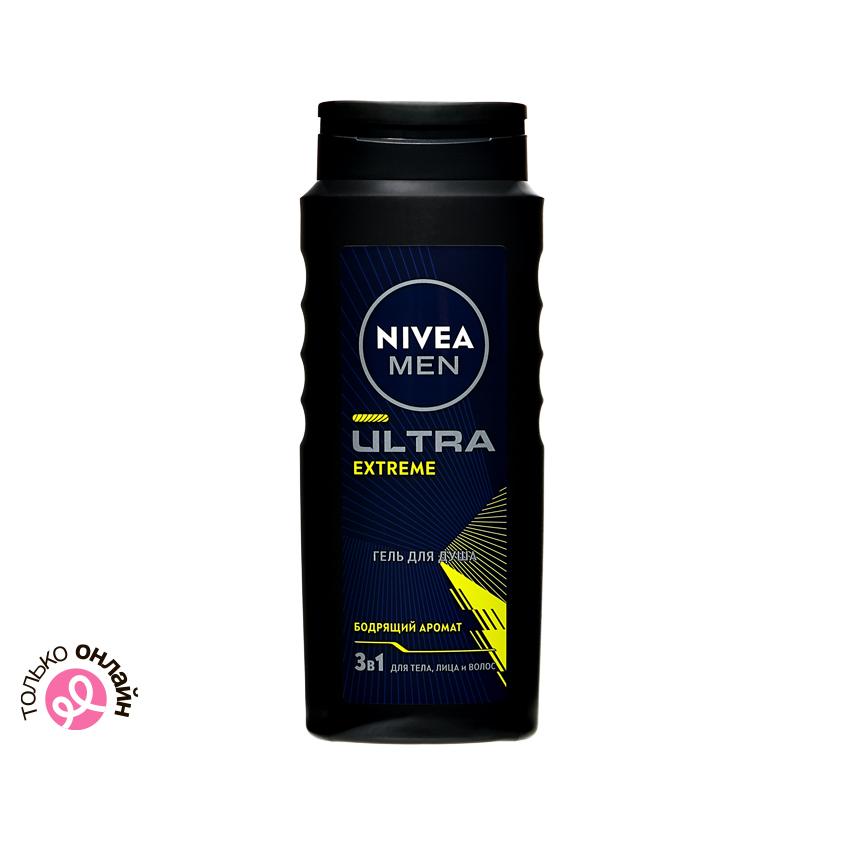 Гель для душа `NIVEA` `MEN` ULTRA Extreme 3в1 500 мл