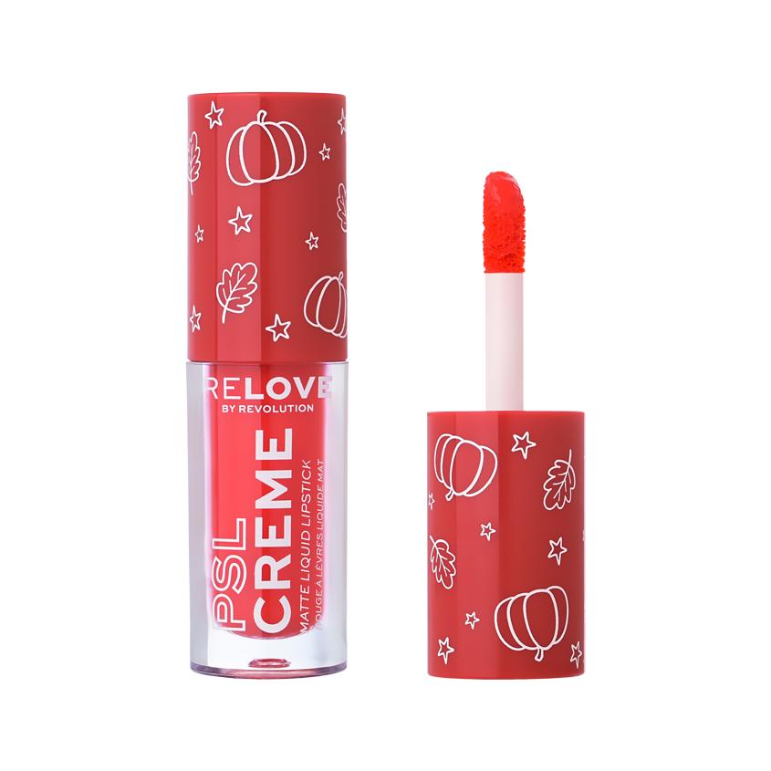 Помада для губ `REVOLUTION` `RELOVE` PUMPKIN SPICE PSL Creme жидкая матовая тон Pumpkin spice