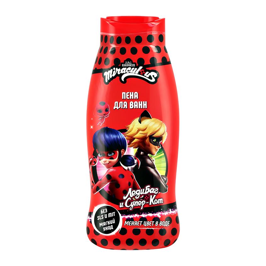 MIRACULOUS | Пена для ванн `MIRACULOUS` детская ЛЕДИ БАГ и СУПЕР-КОТ (меняет цвет в воде) 400 мл