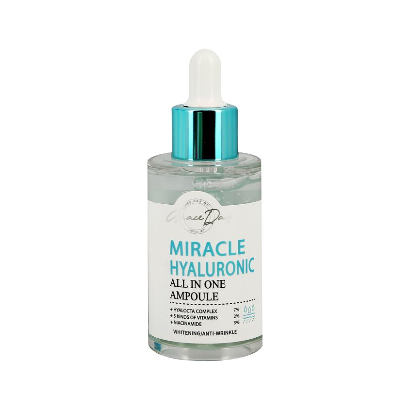 Сыворотка для лица `GRACE DAY` MIRACLE с гиалуроновой кислотой, ниацинамидом и мультивитаминами (увлажняющая) 50 мл