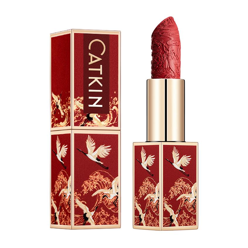 Помада для губ `CATKIN` SEMI-MATTE LIPSTICK тон CR129 matte red матовая