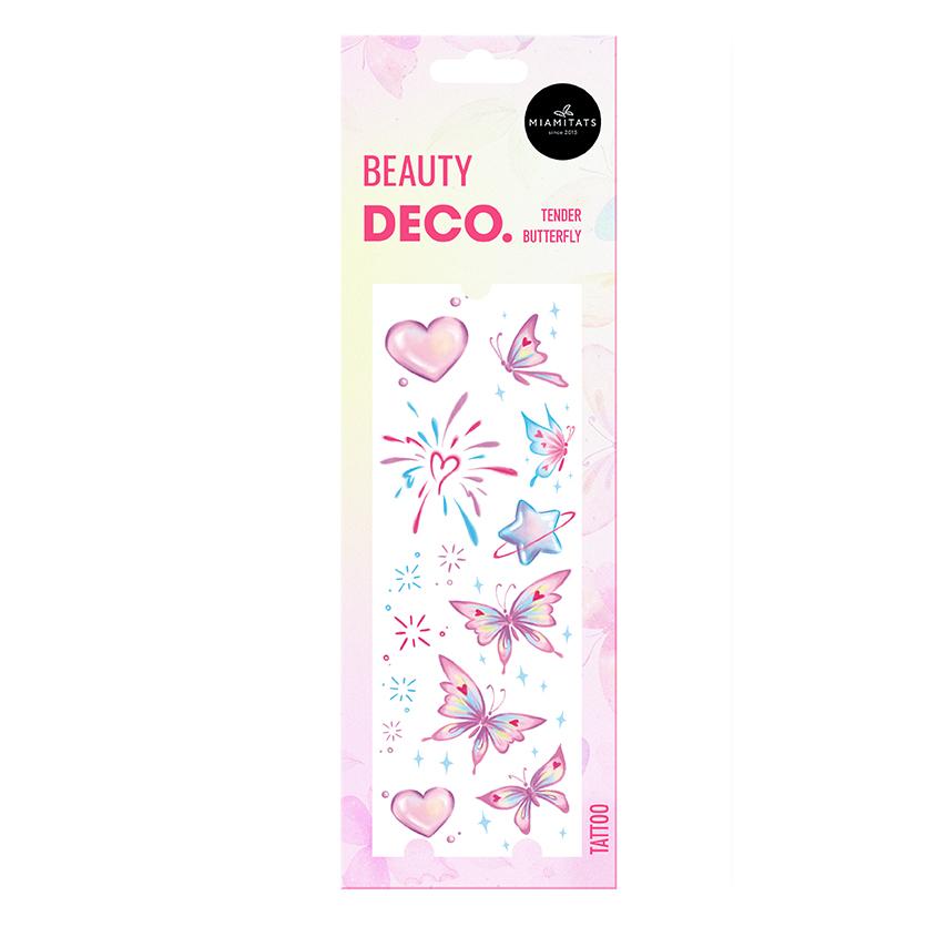 Набор переводных татуировок для тела `DECO.` FAIRYCORE by Miami Tattoos переводная (tender butterfly)