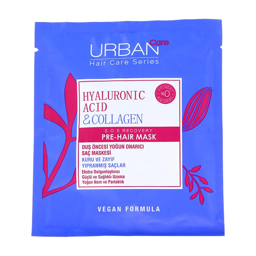 Маска для волос `URBAN CARE` с коллагеном и гиалуроновой кислотой (восстанавливающая) 50 мл