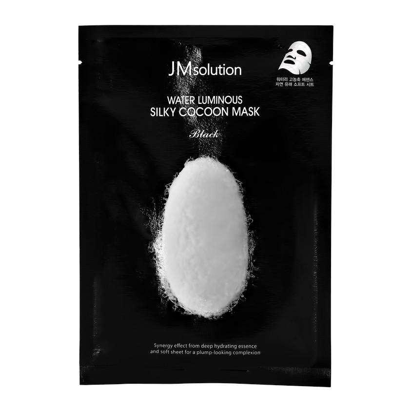 Маска для лица `JMSOLUTION` BLACK с экстрактом кокона тутового шелкопряда  (выравнивающая тон кожи) 35 мл