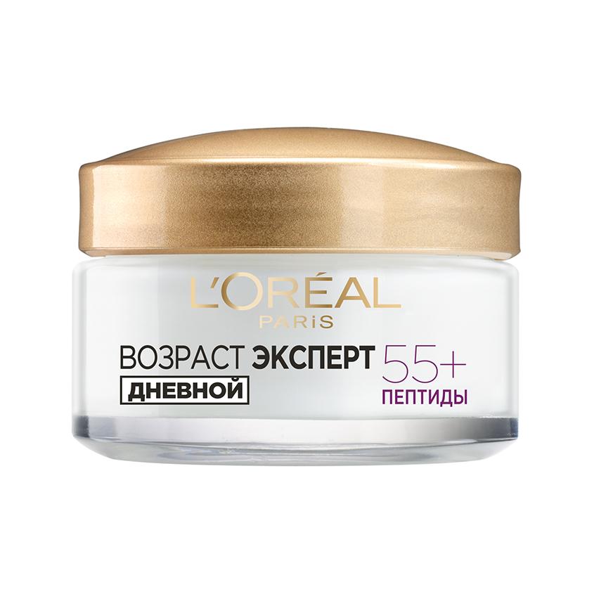 Крем для лица дневной `LOREAL` `ВОЗРАСТ ЭКСПЕРТ` восстанавливающий против морщин 55+ (с комплексом масел) 50 мл