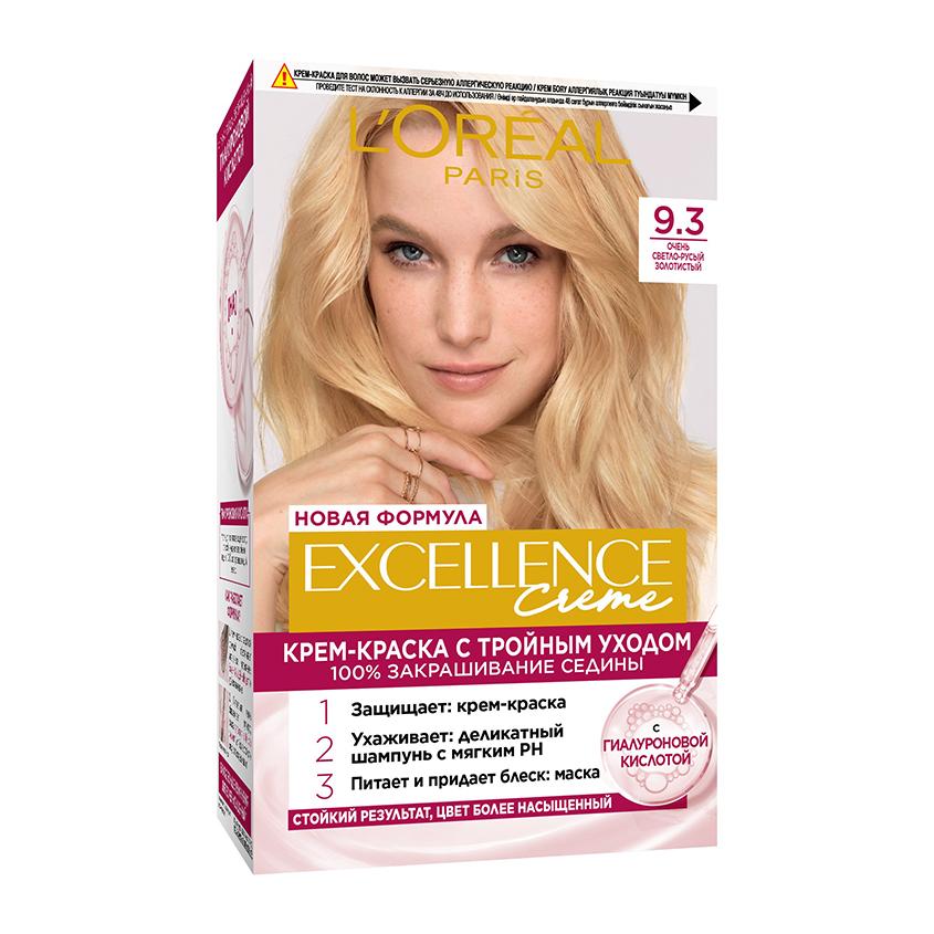 Крем-краска для волос `LOREAL` `EXCELLENCE` тон 9.3 (Очень светло-русый золотистый)