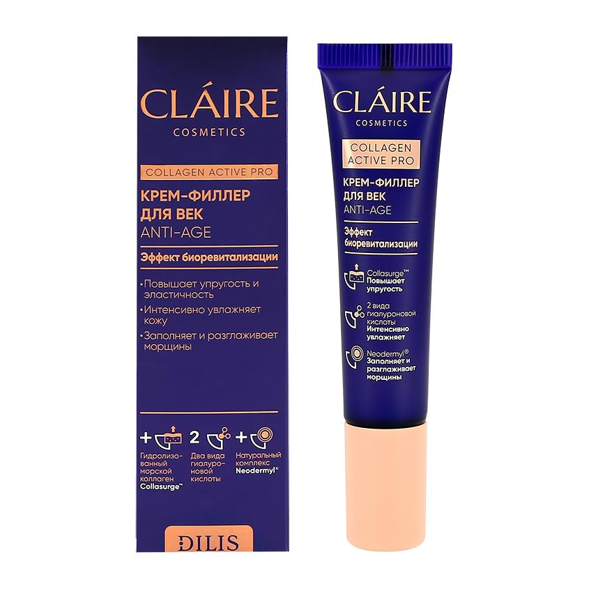 CLAIRE | Крем-филлер для век `CLAIRE` COLLAGEN ACTIVE PRO против морщин 15 мл