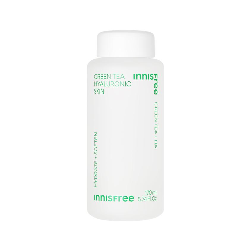 Тонер для лица `INNISFREE` гиалуроновый на основе семян зелёного чая 170 мл