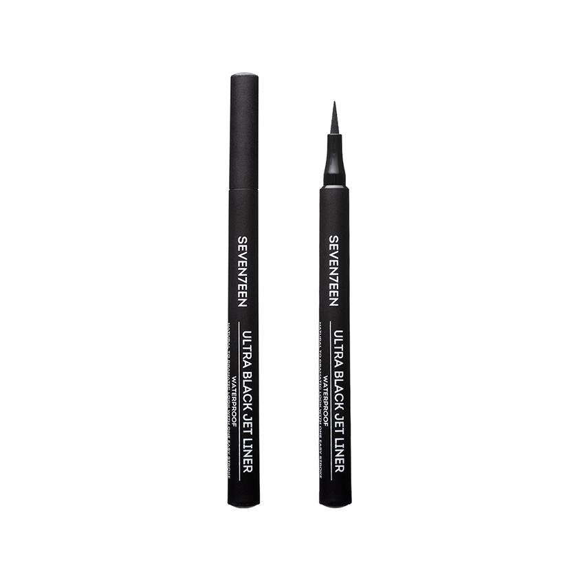 Подводка-фломастер для глаз `SEVENTEEN` ULTRA BLACK JET LINER водостойкая тон Черный