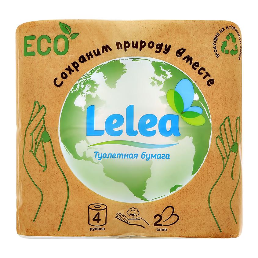 Бумага туалетная `LELEA` ECO 2-х слойная 4 шт