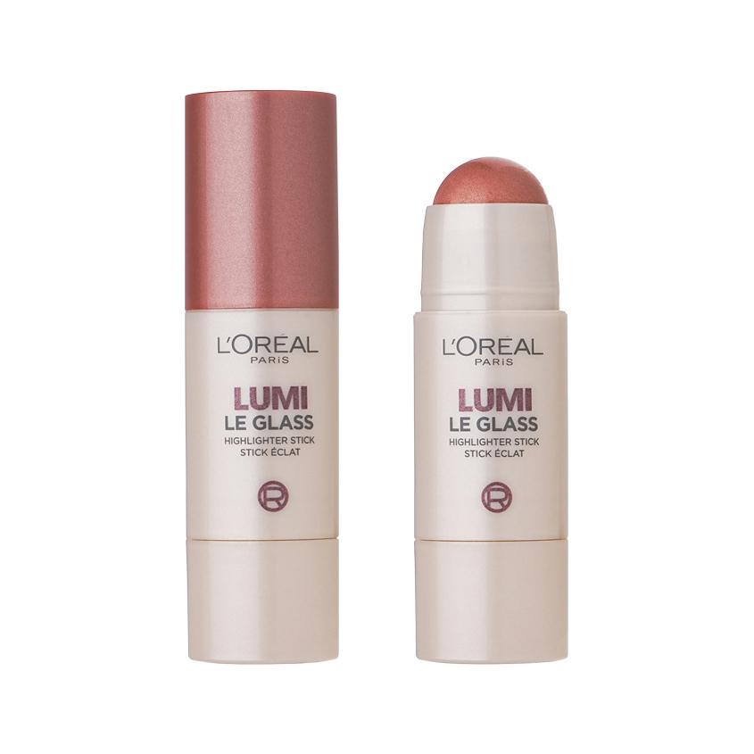Хайлайтер-стик `LOREAL` LUMI Le Glass для сияния кожи тон 620 Glassy pink ballet