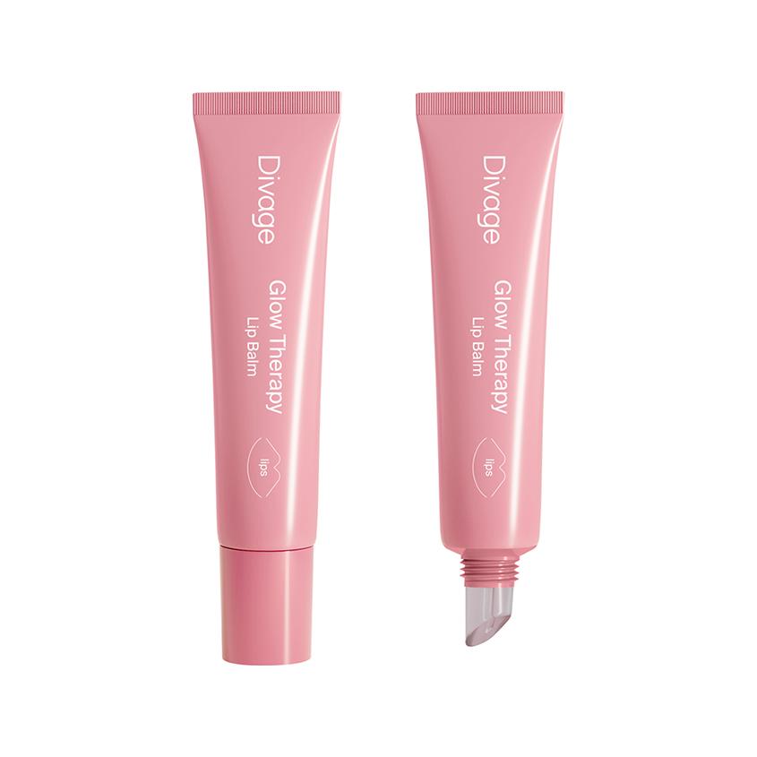 Бальзам для губ `DIVAGE` GLOW THERAPY с пептидами и натуральными маслами тон 01 Холодный розовый