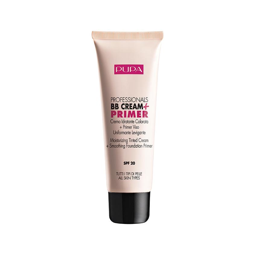 Крем тональный для лица `PUPA` BB CREAM & PRIMER цветной увлажняющий тон 002 Sand