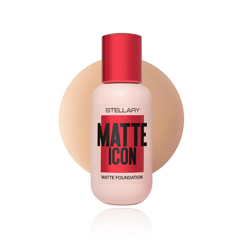 Крем тональный для лица `STELLARY` MATTE ICON FOUNDATION матирующий тон 04 Бежевый