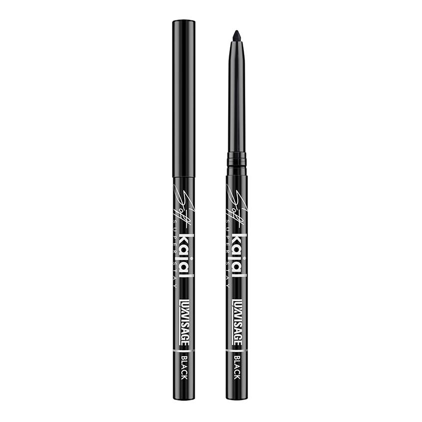 Карандаш-каял для глаз `LUXVISAGE` SOFT KAJAL Super stay механический тон Black