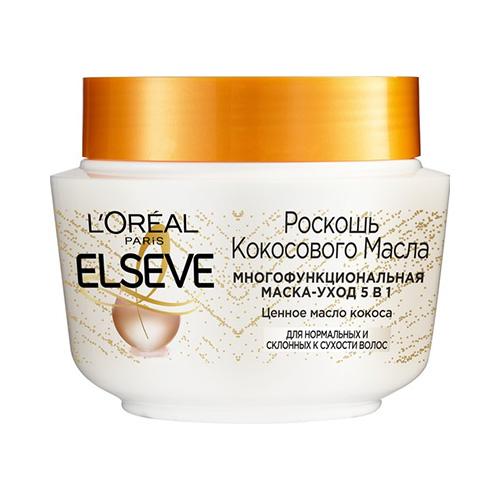 Маска для волос `LOREAL` `ELSEVE` РОСКОШЬ КОКОСОВОГО МАСЛА 5 в 1 (для нормальных и склонных к сухости волос) 300 мл