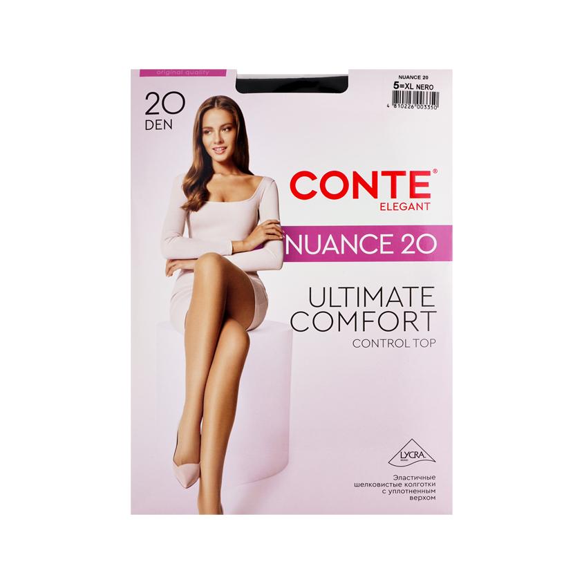 CONTE ELEGANT | Колготки женские `CONTE ELEGANT` NUANCE 20 den (nero) р-р 5