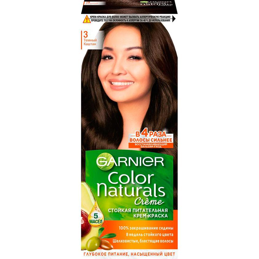 Краска для волос `GARNIER` `COLOR NATURALS` тон 3 (Темный каштан)