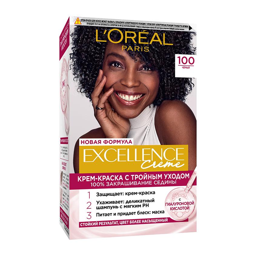 Крем-краска для волос `LOREAL` `EXCELLENCE` тон 1 (Черный)