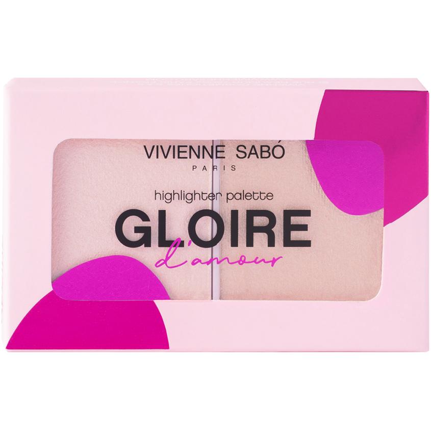 Палетка хайлайтеров для лица `VIVIENNE SABO` GLOIRE D`AMOUR HIGHLIGHTER PALETTE тон 02