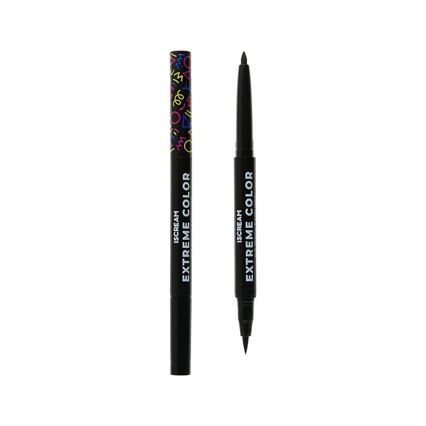 ISCREAM | Карандаш-лайнер для глаз `ISCREAM` EXTREME COLOR 2 в 1 (black)