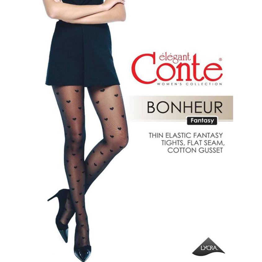 Колготки женские `CONTE ELEGANT` FANTASY BONHEUR 30 den (Nero) р-р 2