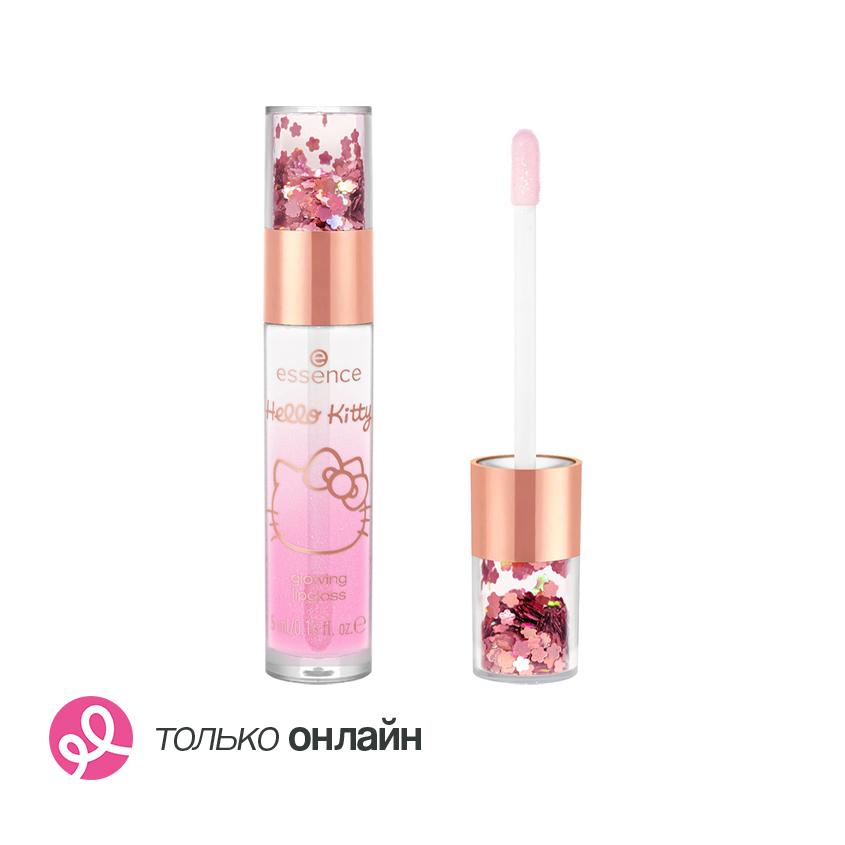 Блеск для губ `ESSENCE` HELLO KITTY glowing lipgloss тон 01