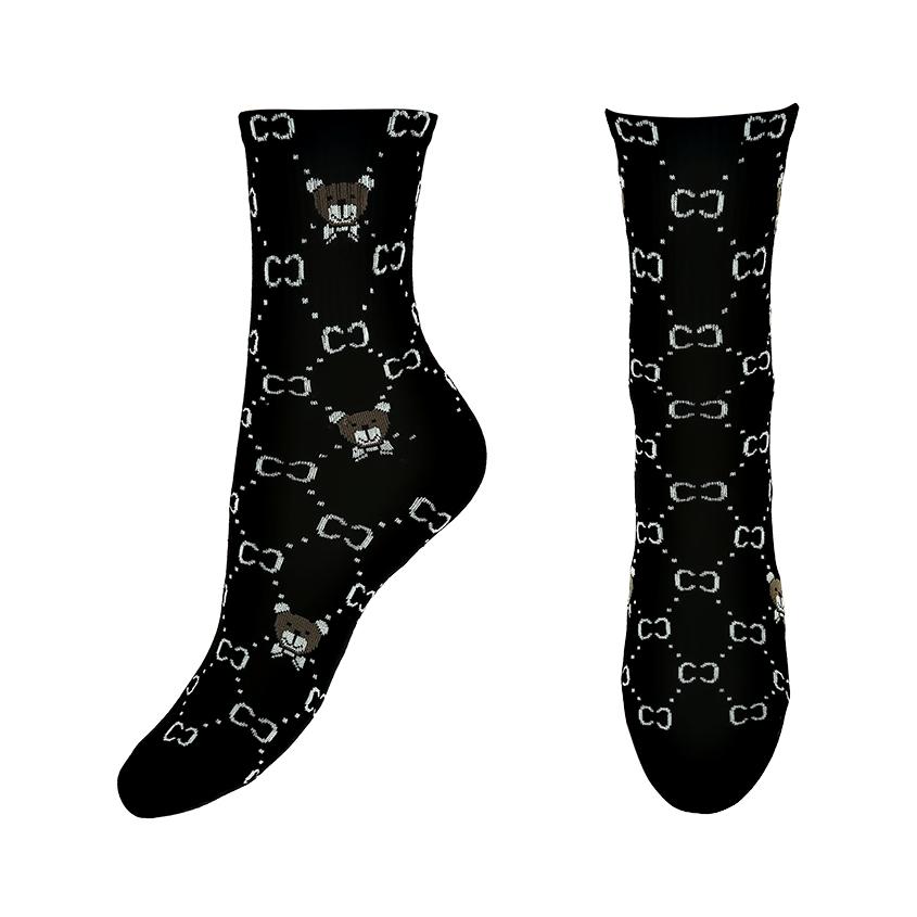 Носки `TRENDY LOOK` BEAR KNITTED (черные) one size