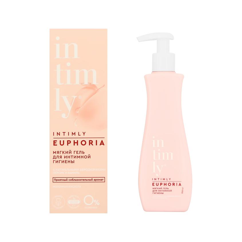 Гель мягкий для интимной гигиены `INTIMLY` EUPHORIA с натуральными афродизиаками (персик и ваниль) 220 мл
