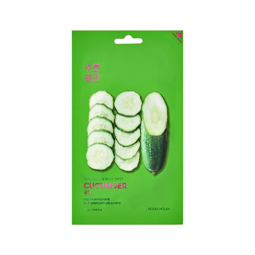 Маска для лица `HOLIKA HOLIKA` увлажнение и тонизирование (с огурцом) 23 мл