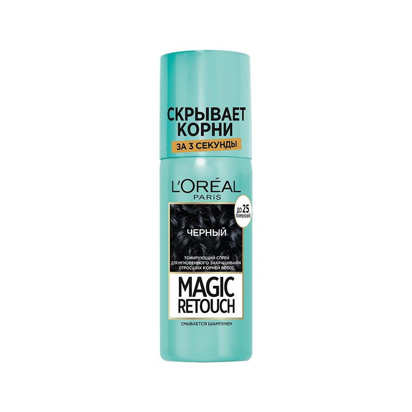 Спрей для волос тонирующий `LOREAL` `MAGIC RETOUCH` тон 1 (черный) 75 мл