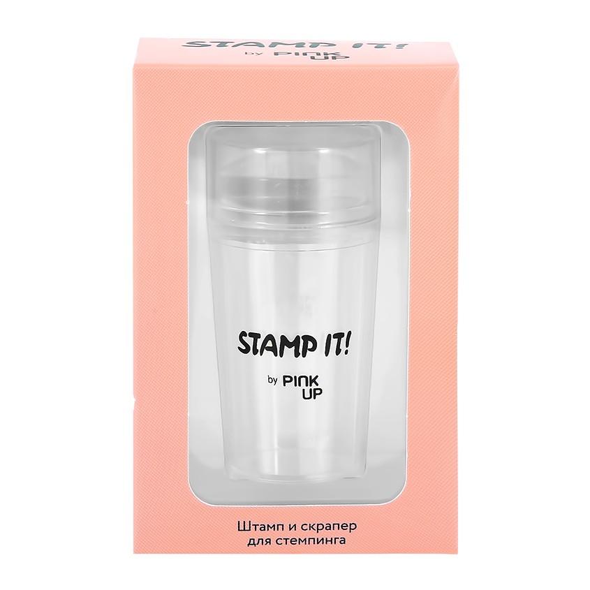 Штамп и скрапер для стемпинга `PINK UP` `STAMP IT!`