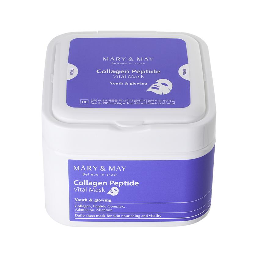 Маска для лица `MARY&MAY` с комплексом пептидов 30 шт