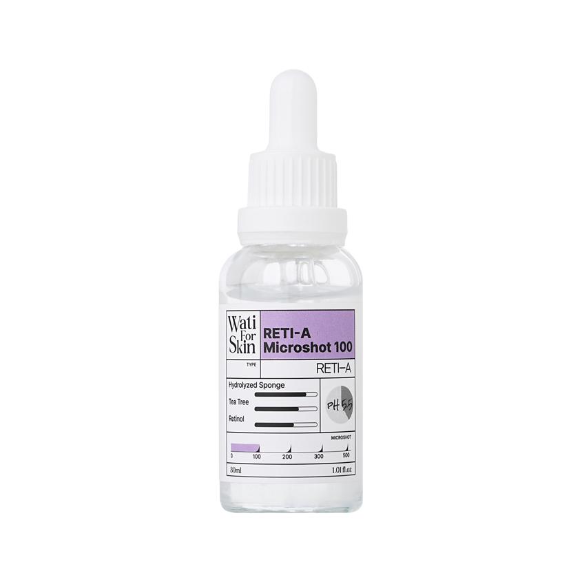 Эссенция для лица `WATI FOR SKIN` MICROSHOT 100 с микроиглами, растительными экстрактами и ретинолом 30 мл