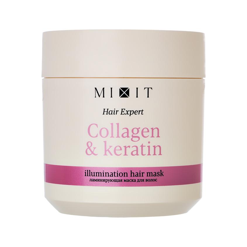 Маска для волос `MIXIT` `HAIR EXPERT` COLLAGEN+KERATIN ламинирующая 400 мл