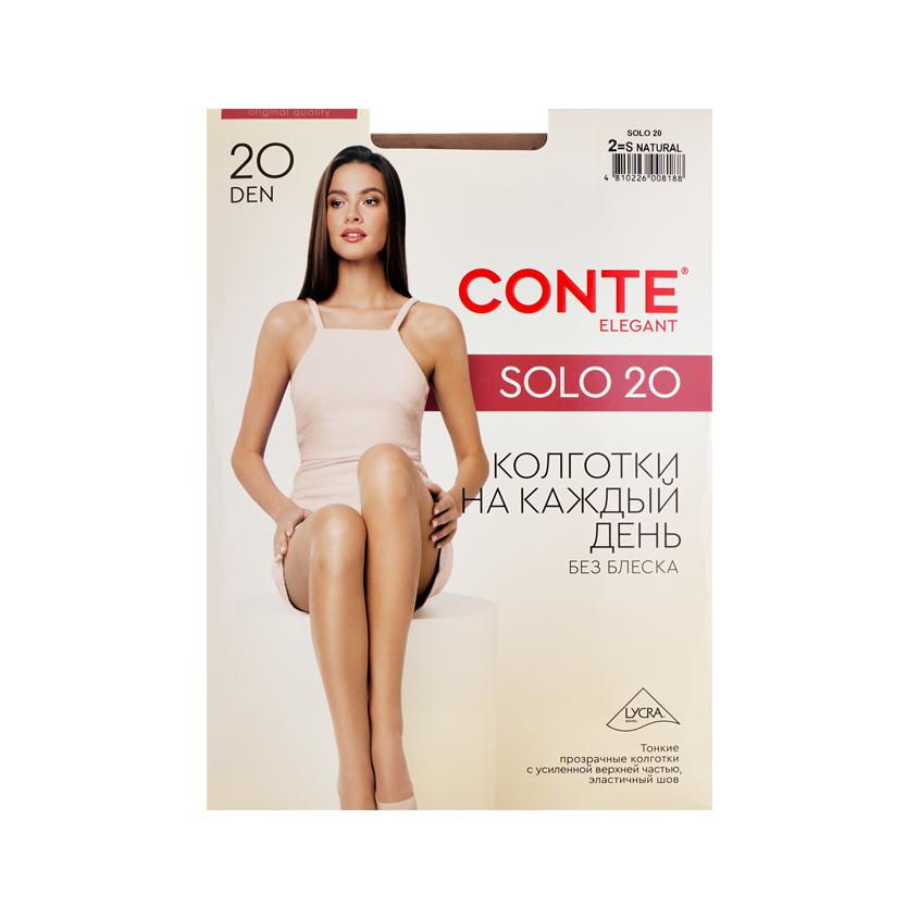 CONTE ELEGANT | Колготки женские `CONTE ELEGANT` SOLO 20 den (natural) р-р 2