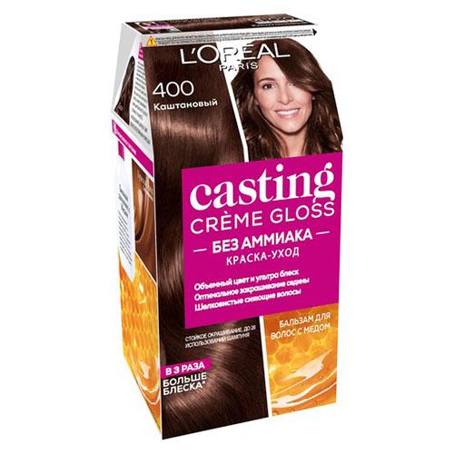 Крем-краска для волос `LOREAL` `CASTING` CREME GLOSS тон 400 (Каштан)